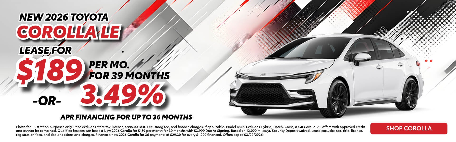 NEW 2026 TOYOTA COROLLA